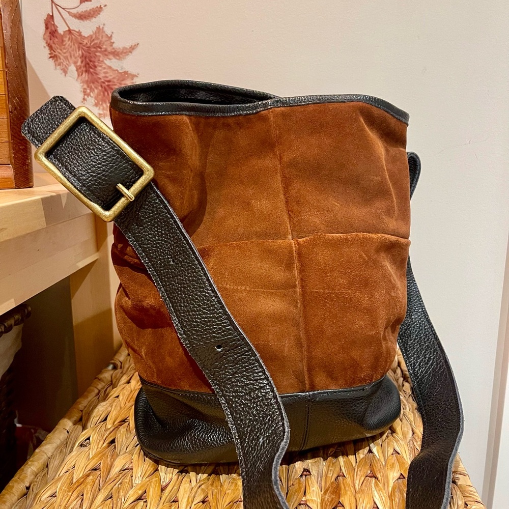 Brown and Black Leather Bag